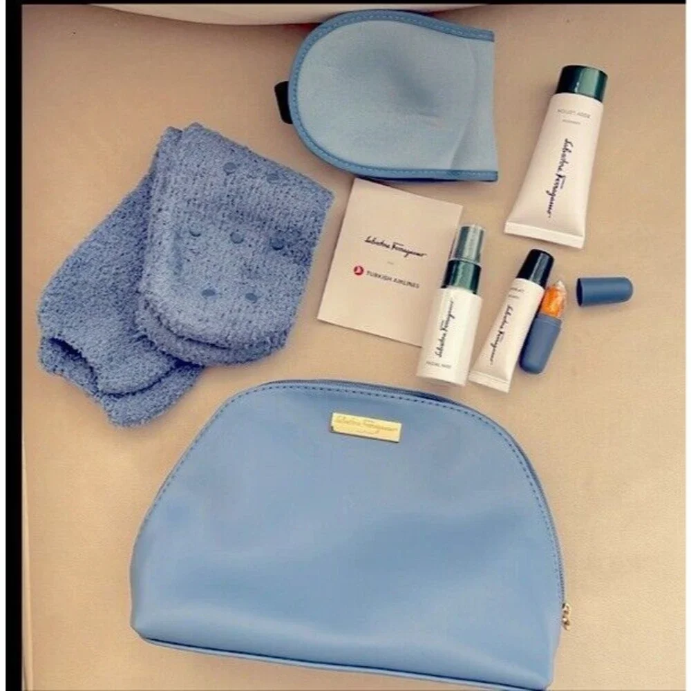 Salvatore Ferragamo Turkish Airlines Business Class Toiletry Amenity Travel Kit